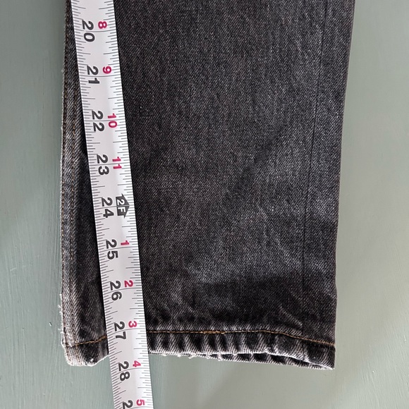 Vintage faded black/grey button fly jeans - Picture 6 of 8